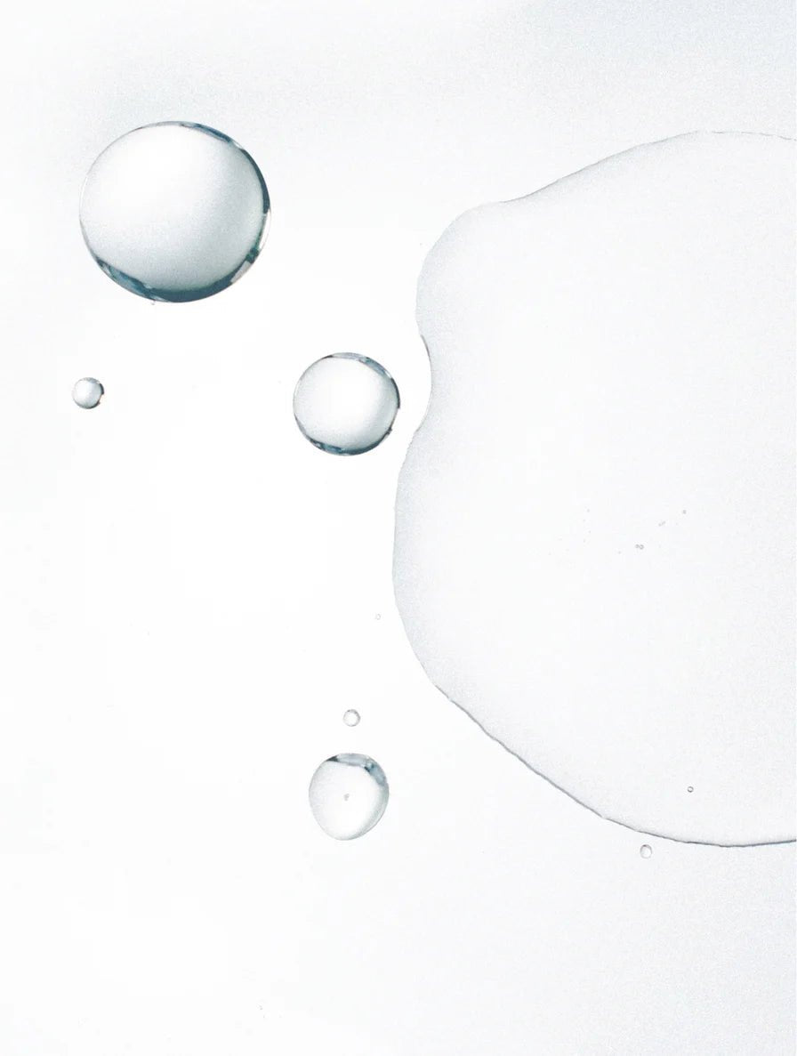 Bubbles floating on a white background.