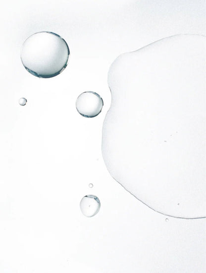 Bubbles floating on a white background.