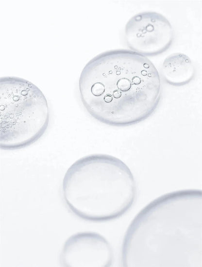 Close-up of Caffeine Gel Booster texture on a white background.