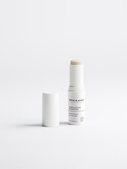 Mineral SPF50 sunscreen stick on a white background, 12 g.